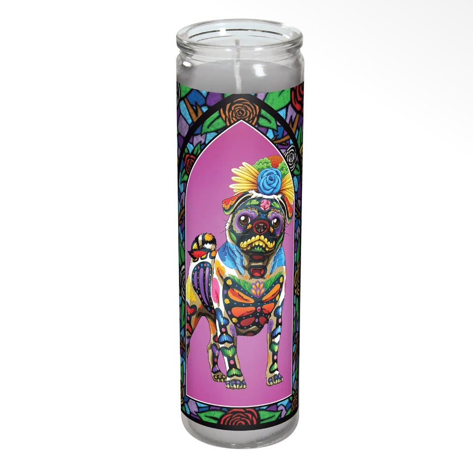 Pug Candle